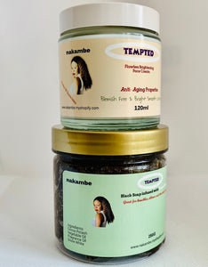 Tempted Brightening Face Cream+Black soap with Snow White 120g+250g