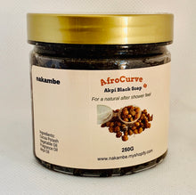 Lade das Bild in den Galerie-Viewer, Nakambe AfroCurves Black natural soap with Akpi Oil 250g
