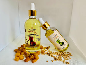 Akpi Oil for Butt Enlargement 100ml+Fenugreek Oil for breast Firming 50ml Bundle