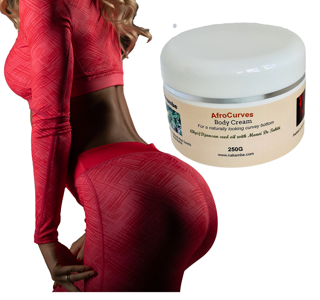 Nakambe Afrocurves Body Cream with Akpi Oil & Monoi De Tahiti for Butt Enlargement 250g