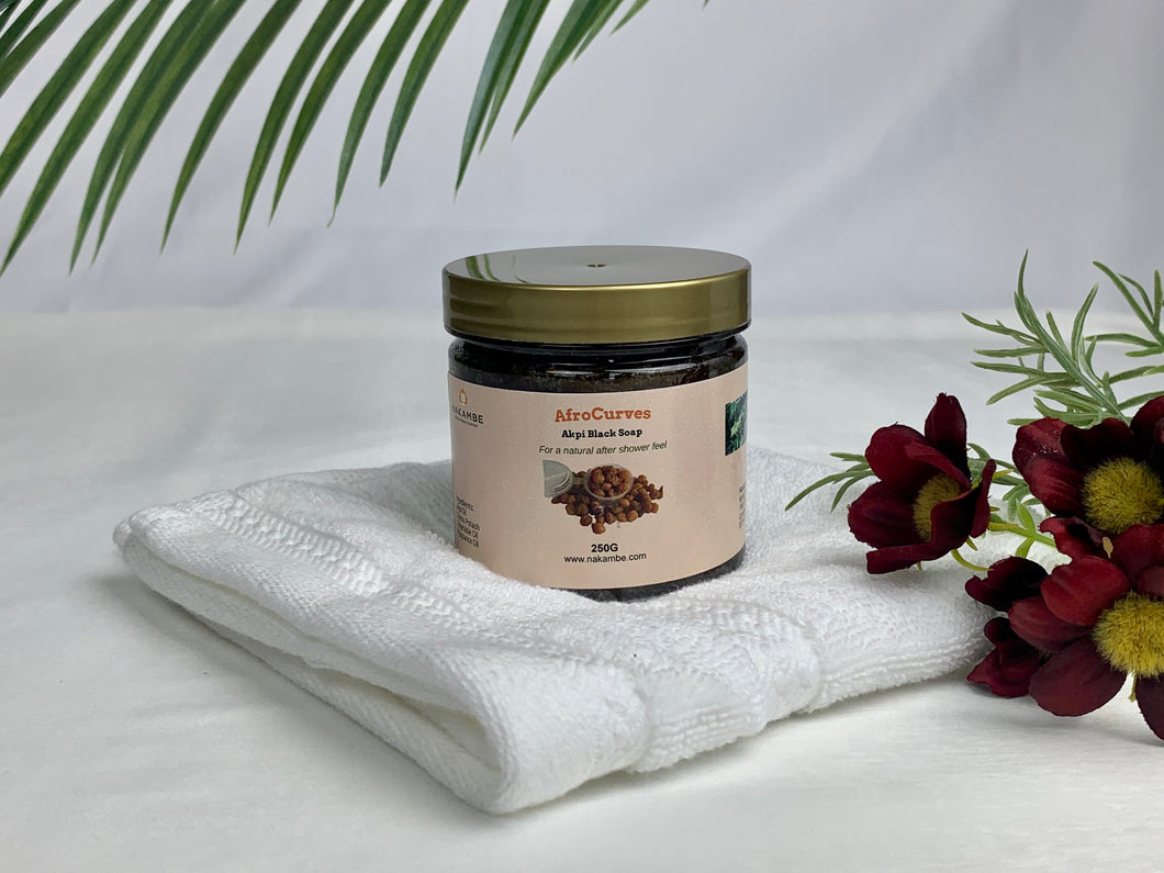 Nakambe AfroCurves Black natural soap with Akpi Oil 250g