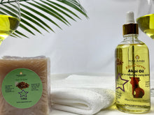 Charger l&#39;image dans la galerie, Akpi/Djansang Oil + Akpi soap for a natural butt enlargement 100ml + 130g
